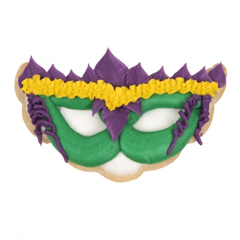 Holiday Decorated Cookie- Mardi Gras Mask